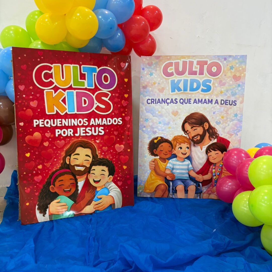 KIT 12 PAINÉIS DIFERENTES PARA RECEPÇÃO DE CULTO INFANTIL.