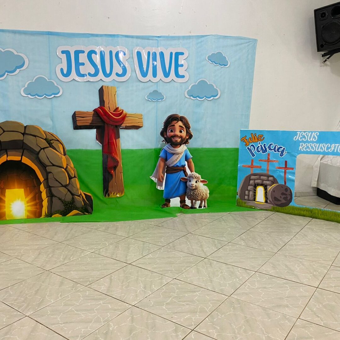 KIT 3 D. CENÁRIO E MOLDURA PARA FOTO GIGANTE.